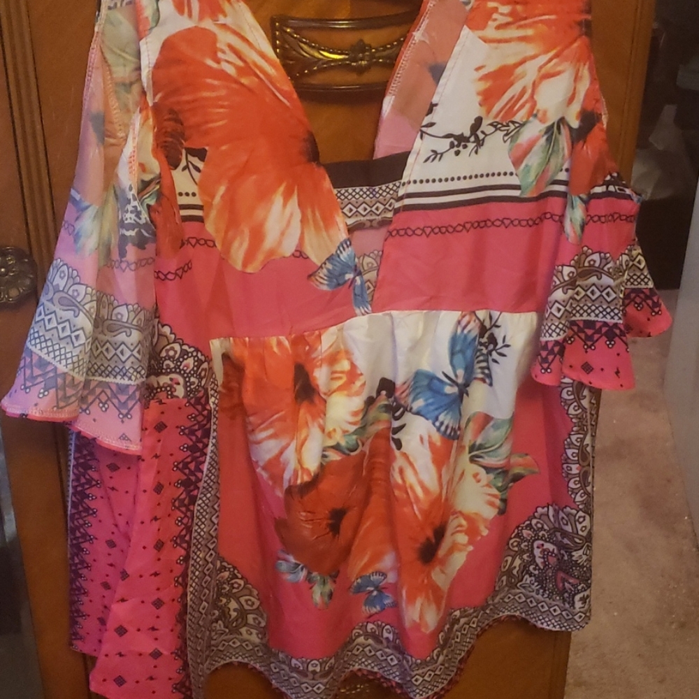 Pool wrap blouse
